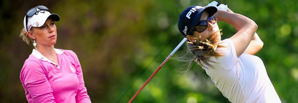 Morgan Pressel and Azahara Muno